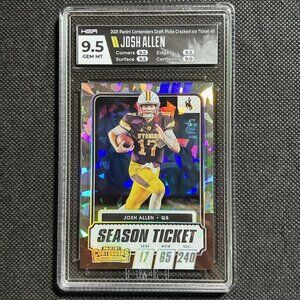 2021 Contenders Draft Picks #5 Josh Allen Cracked Ice Ticket /23 HGA 9.5 Gem Mn